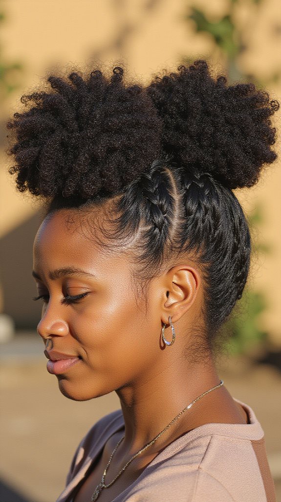 curly double dutch updo