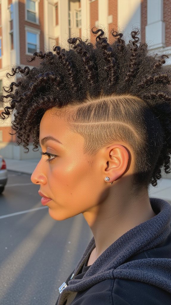 curly mohawk hair transformation