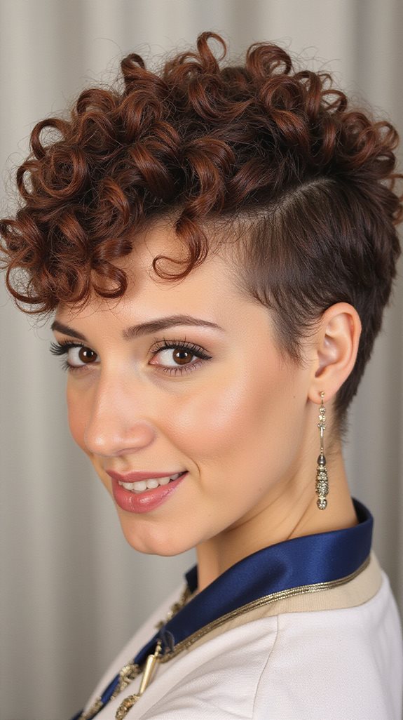 curly pixie cut styling