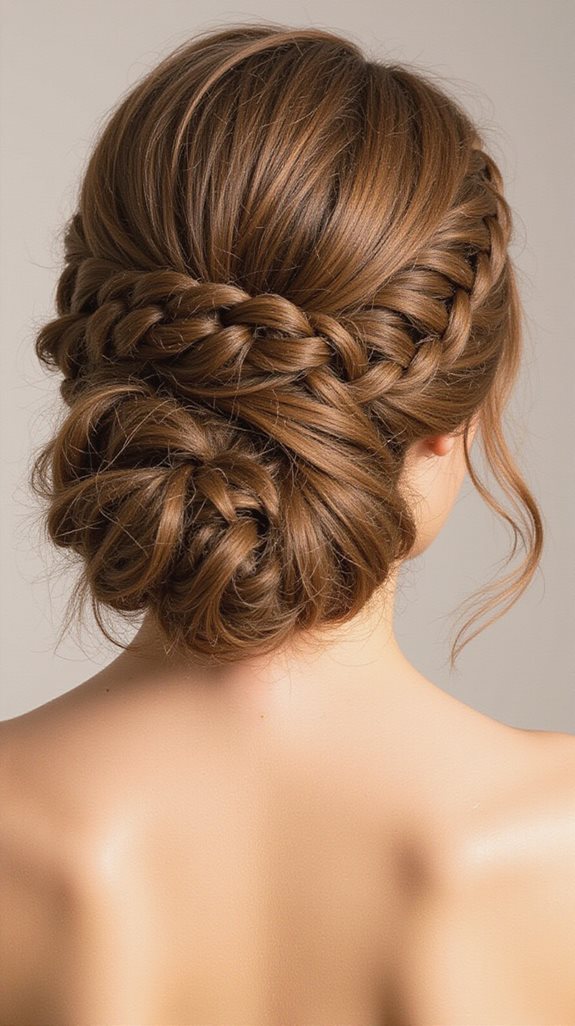 dutch braid messy bun