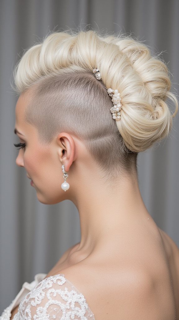 edgy short faux hawk