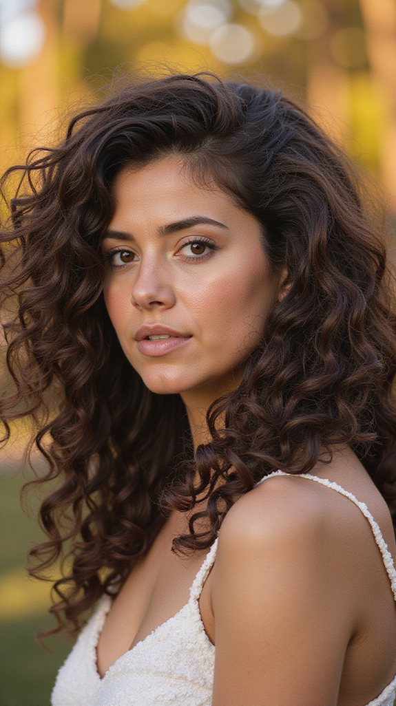 effortless curly shag layers