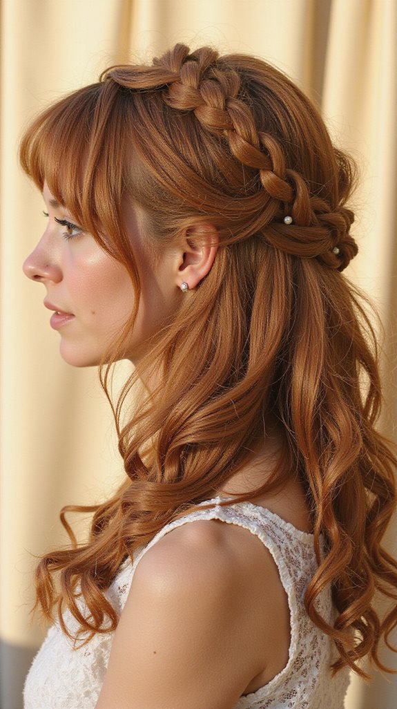 elegant braided halo hairstyle
