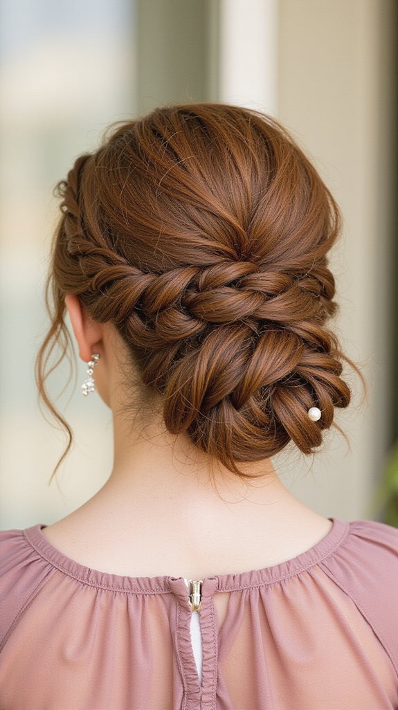 elegant braided updo style
