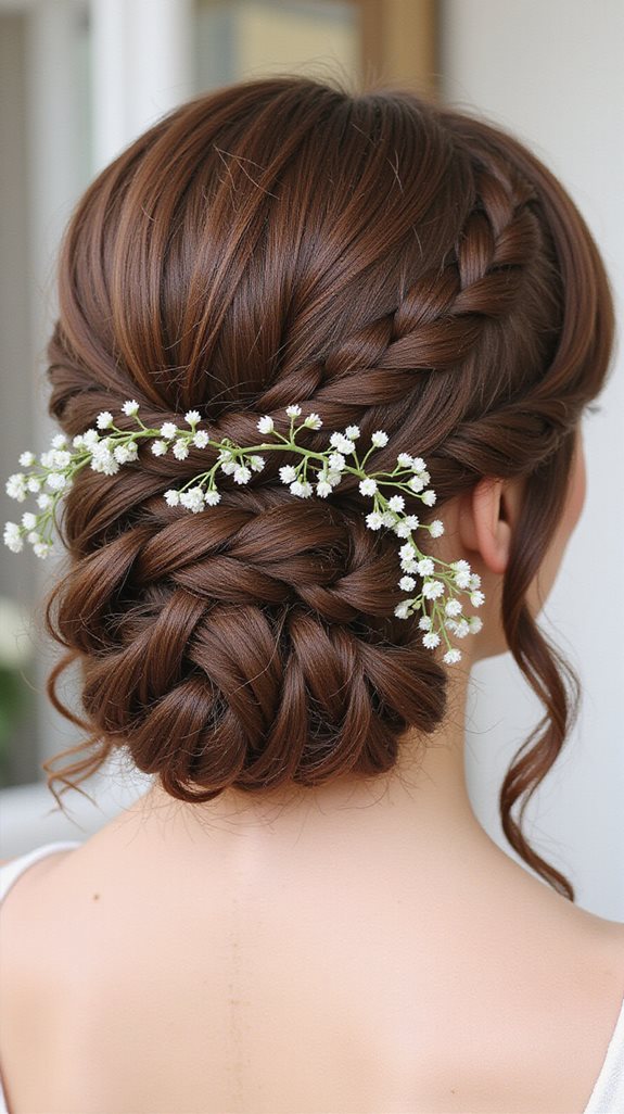 elegant dutch braid updo