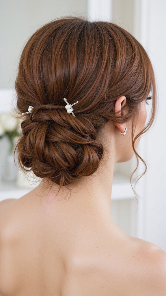 elegant low chignon technique