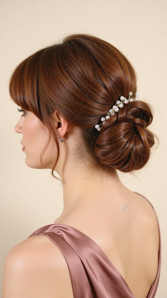 elegant short hair updo