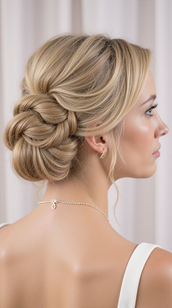 elegant twisted bun updo