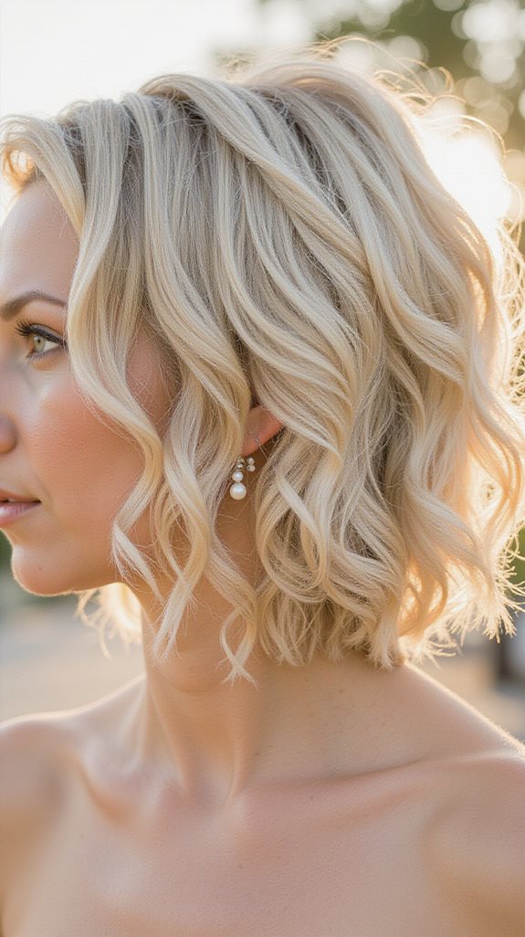 elegant wavy bob hairstyle