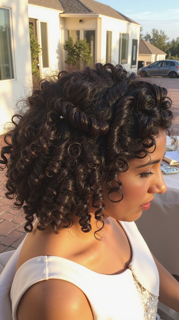 embrace natural curly updos