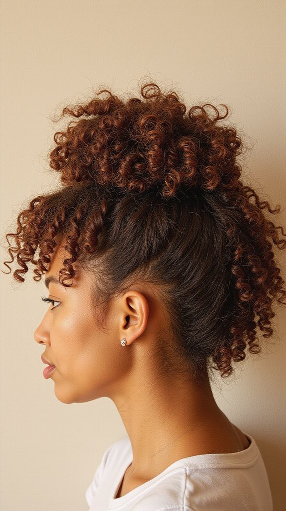 quick elegant curly updo