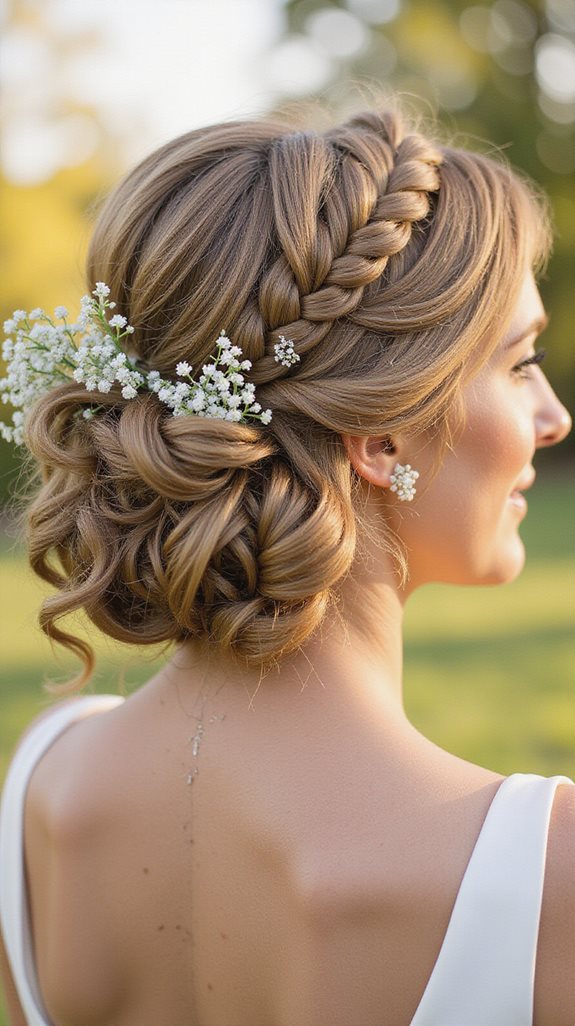 romantic braided crown hairstyle