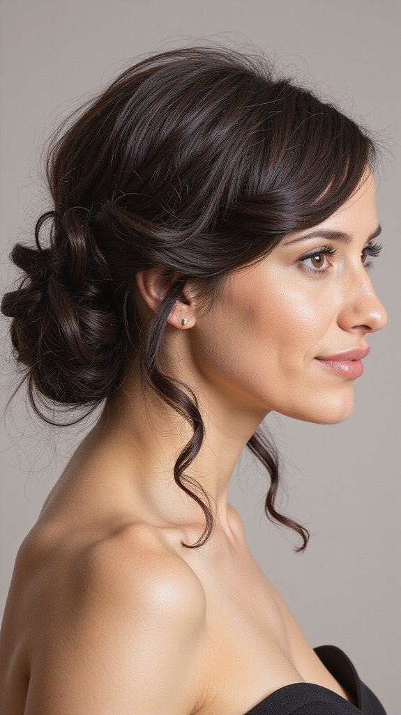 sophisticated curly updo artistry