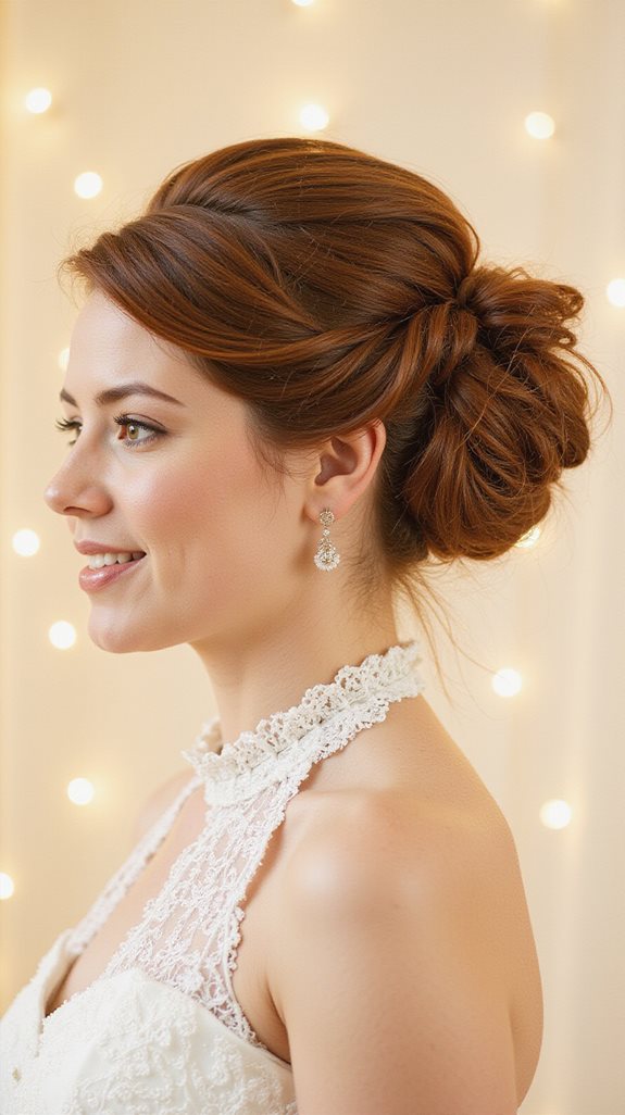 sophisticated romantic wedding updo