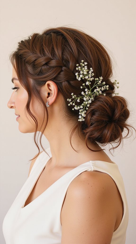 stylish dutch braid bun