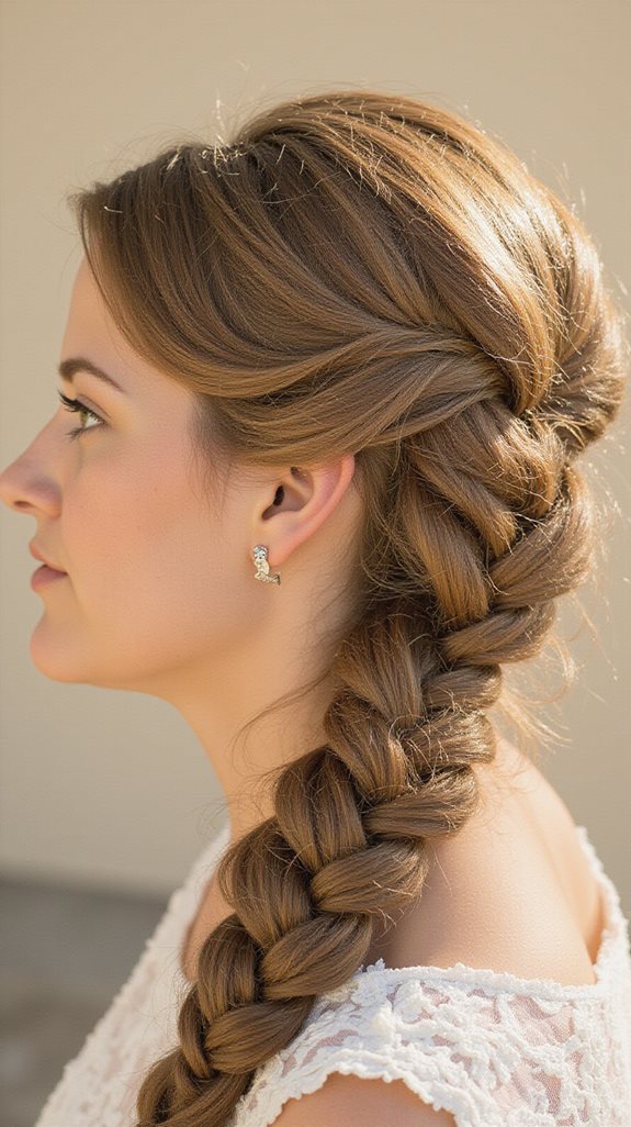 textured fishtail braid tutorial