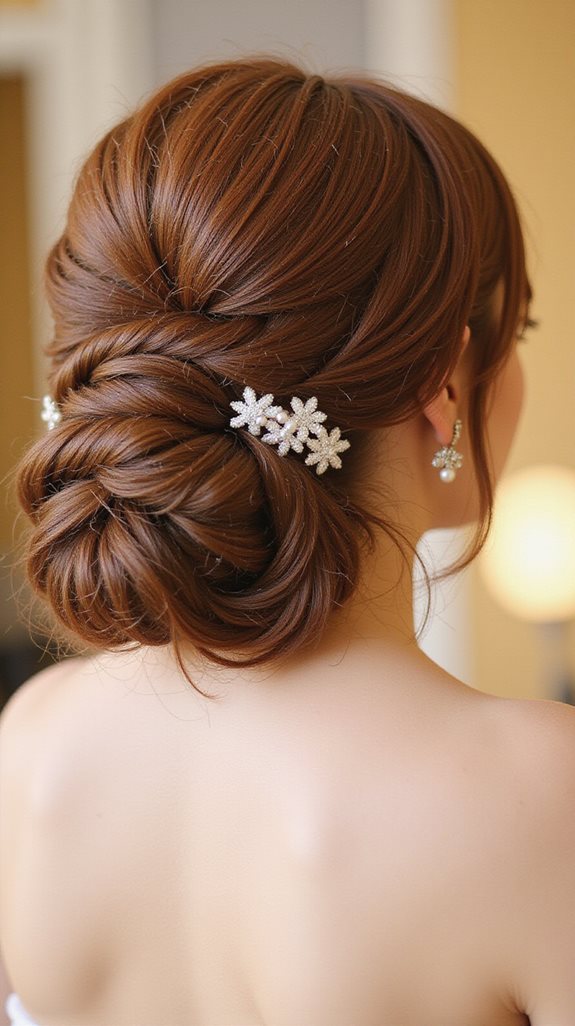 timeless elegant low chignon