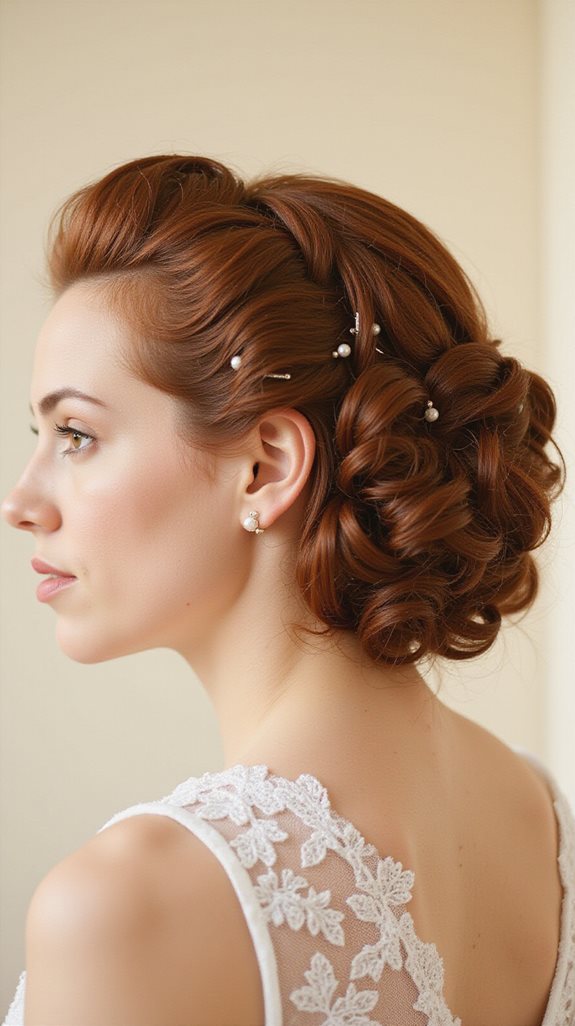 timeless vintage bridal hairstyle