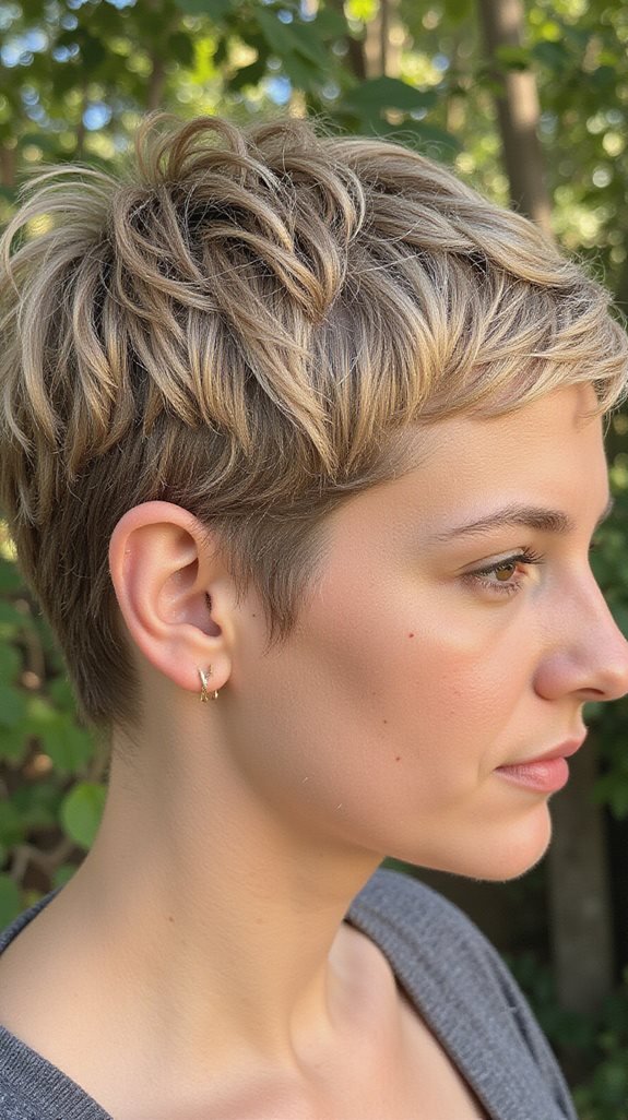 blonde highlights for pixie