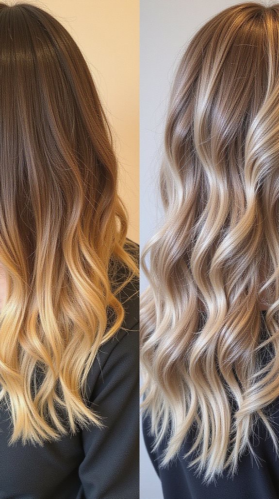 blonde ombr versus highlights