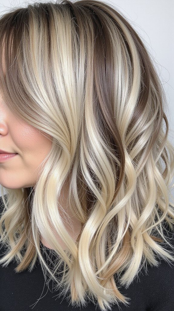 bold graphic blonde highlights