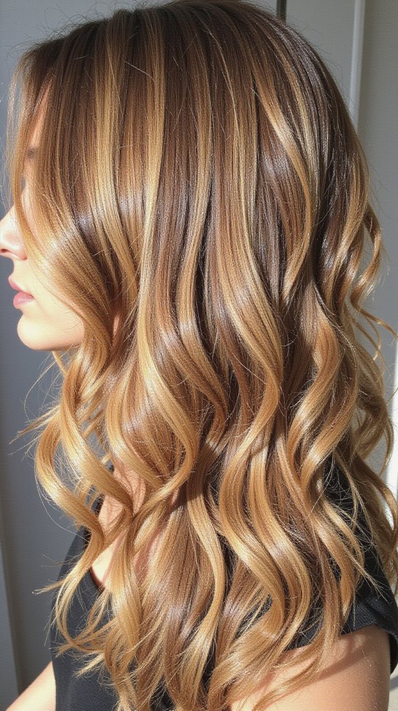 caramel blonde highlight contrast techniques