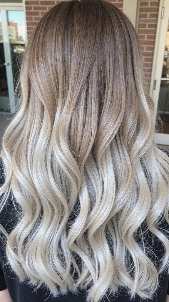 cool toned silver ombre transition