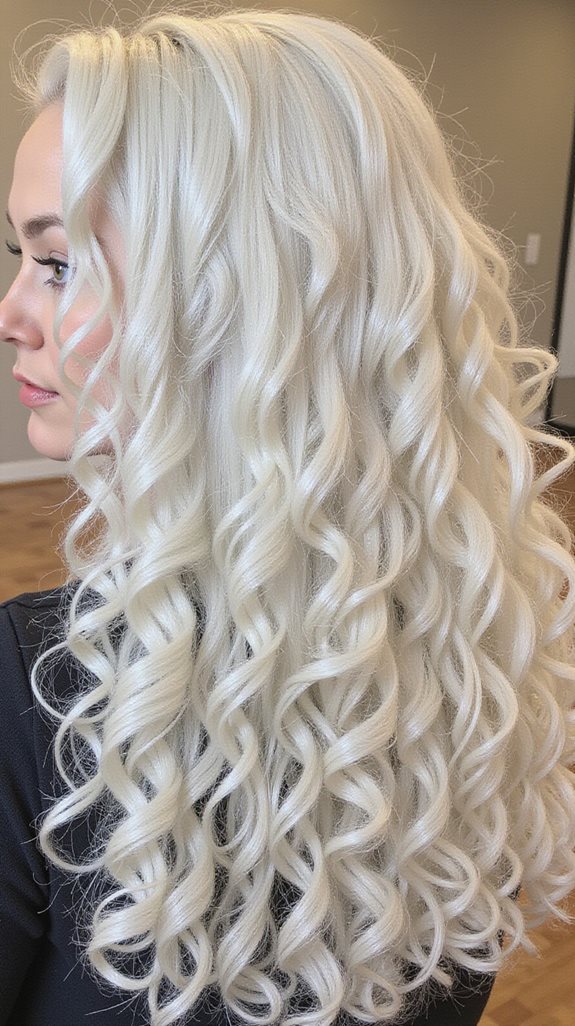 curly platinum blonde care