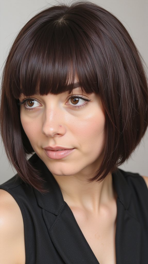 dark color short hair