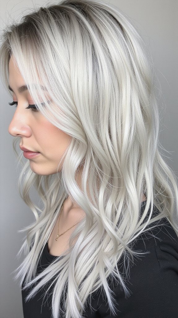 deliberate platinum blonde roots