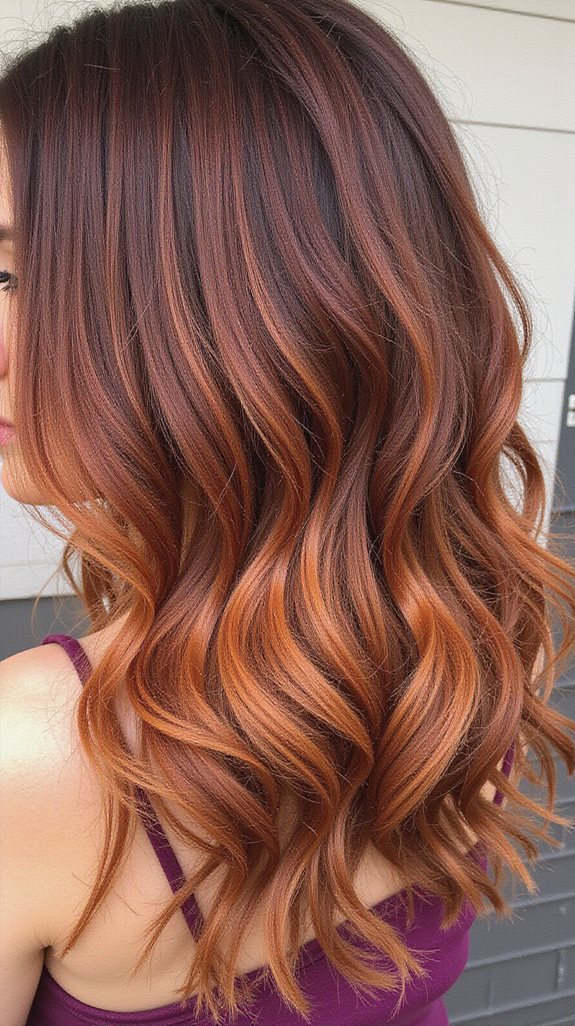 dimensional copper auburn gradients