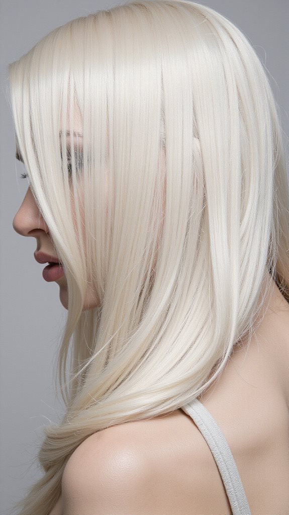 glossy platinum blonde technique