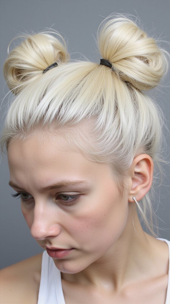 high polished platinum buns