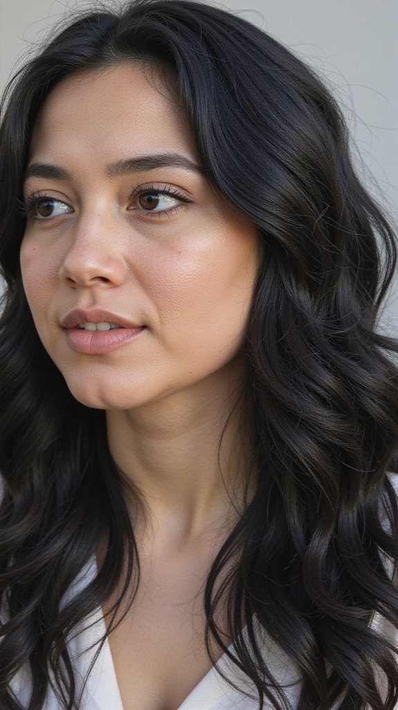 natural looking soft black hair