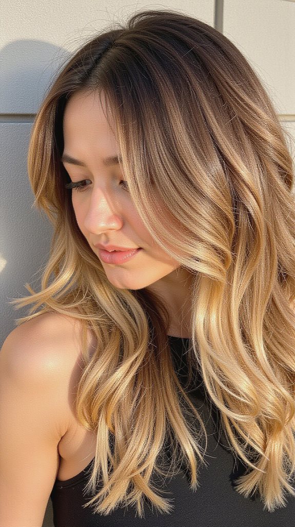 seamless blonde highlight growth