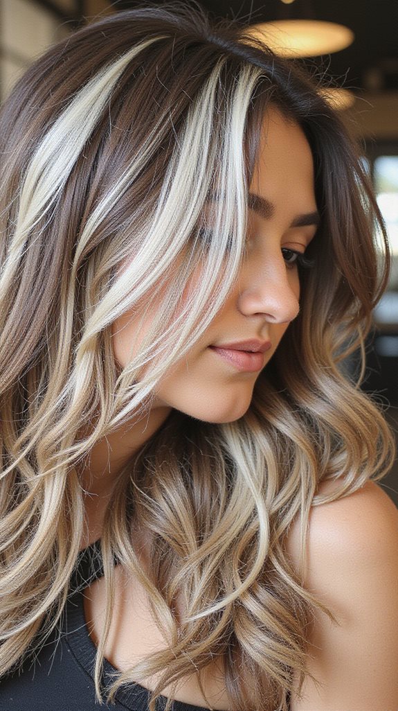 strategic platinum blonde highlights