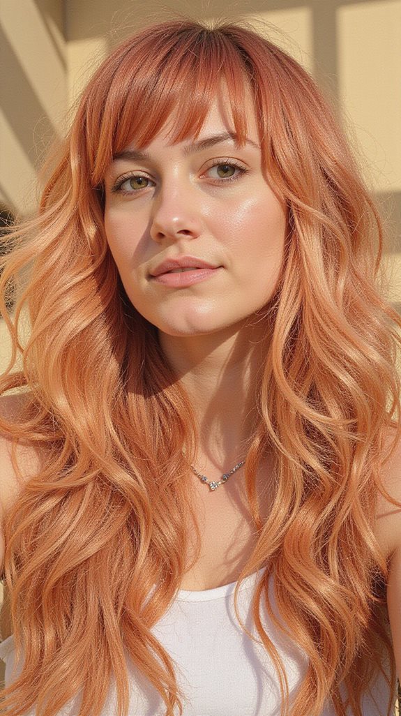 strawberry blonde balayage gradient