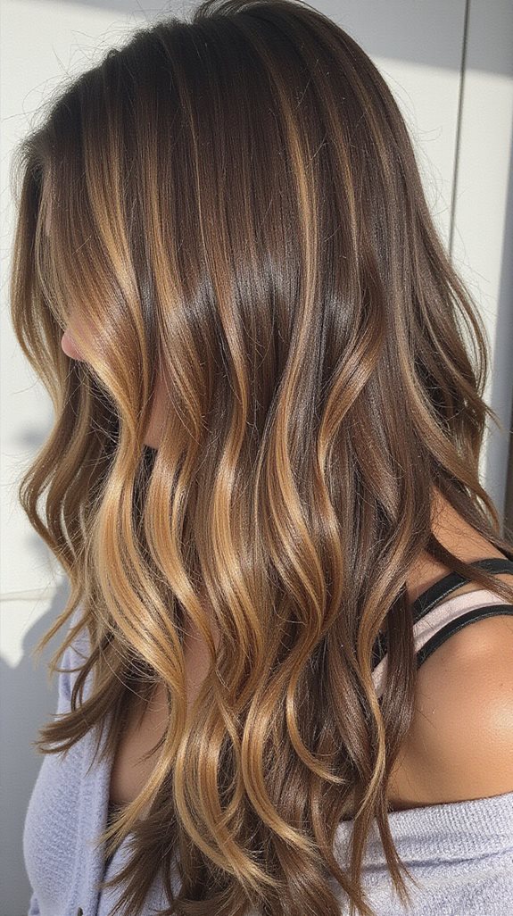 sun kissed dark balayage technique