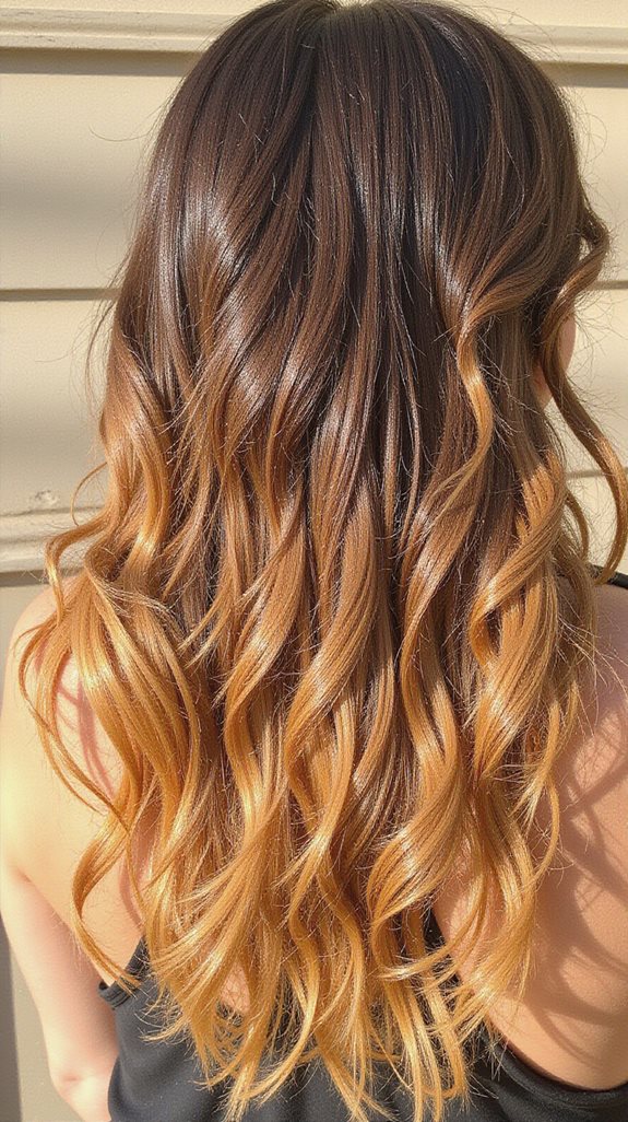 sun kissed ombre hair technique