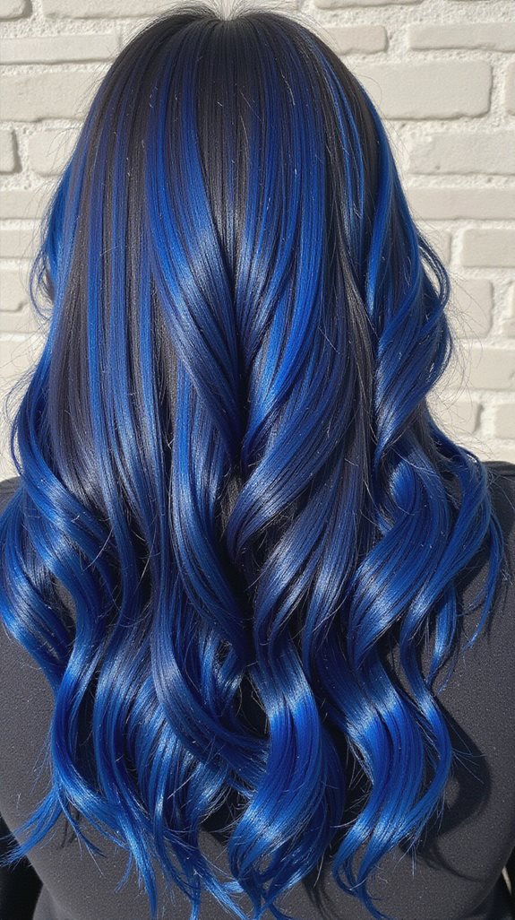 vibrant blue black hair care