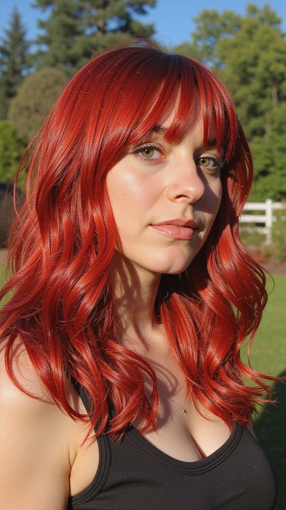 vibrant red summer hair