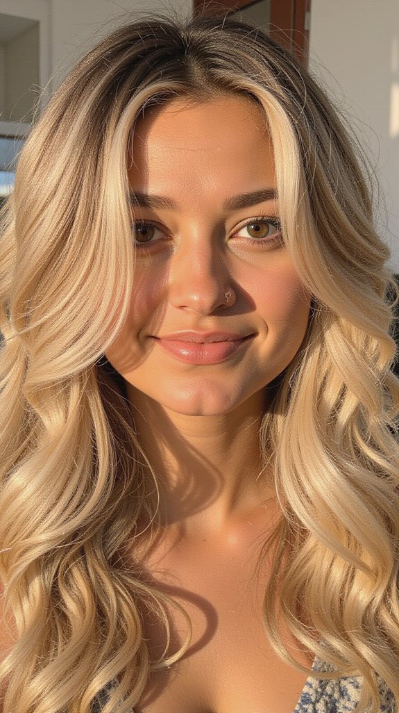 warm platinum blonde for olive