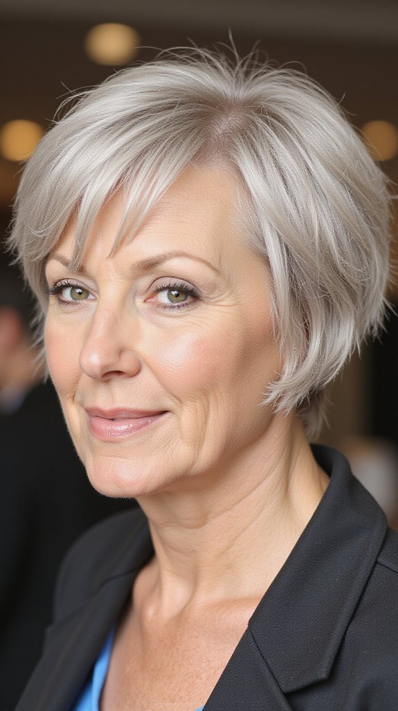 angled bob adds volume