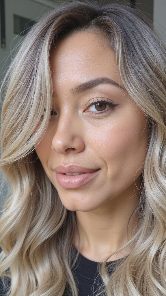 ash blonde for olive skin