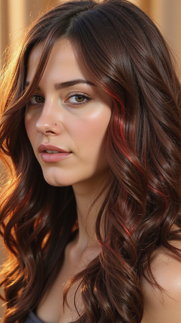auburn highlights for brunettes