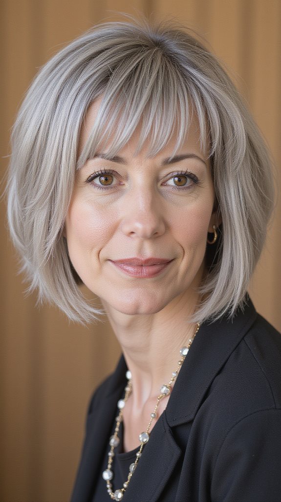 blunt bob enhances thinning hair