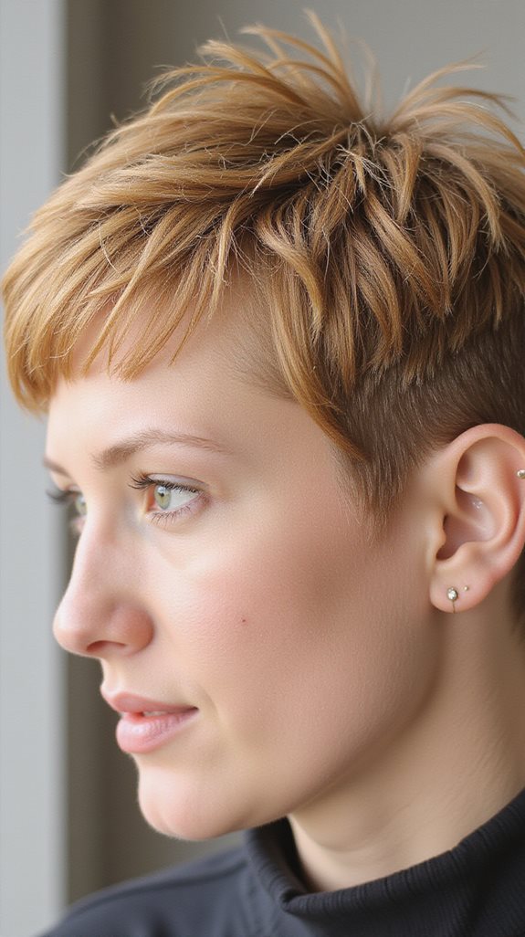 bold honey blonde pixie