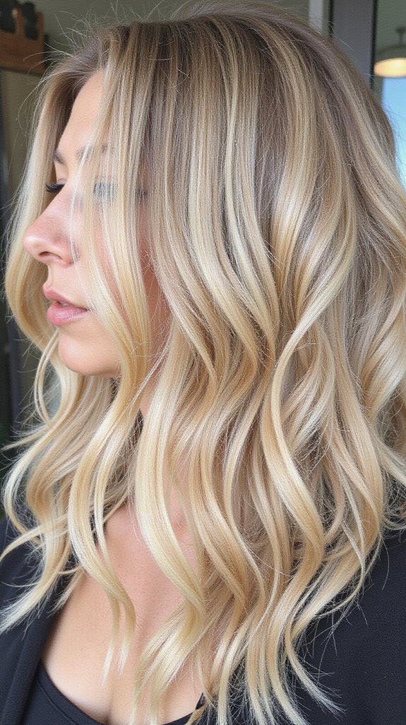 bright balayage for volume