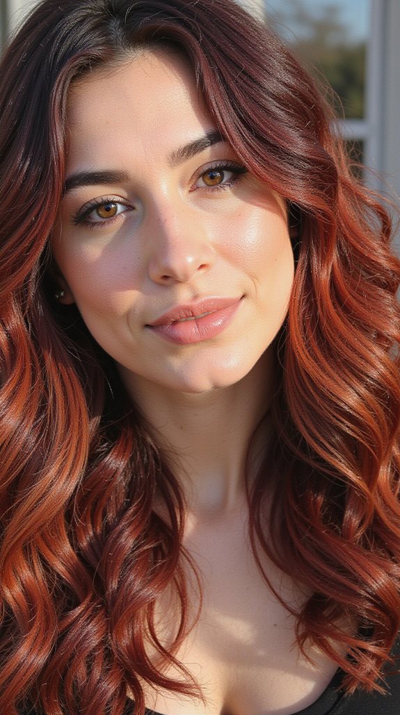 burgundy auburn blend technique