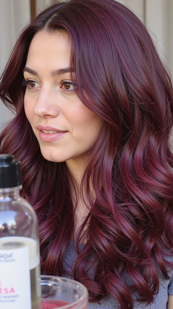 burgundy hair color maintenance